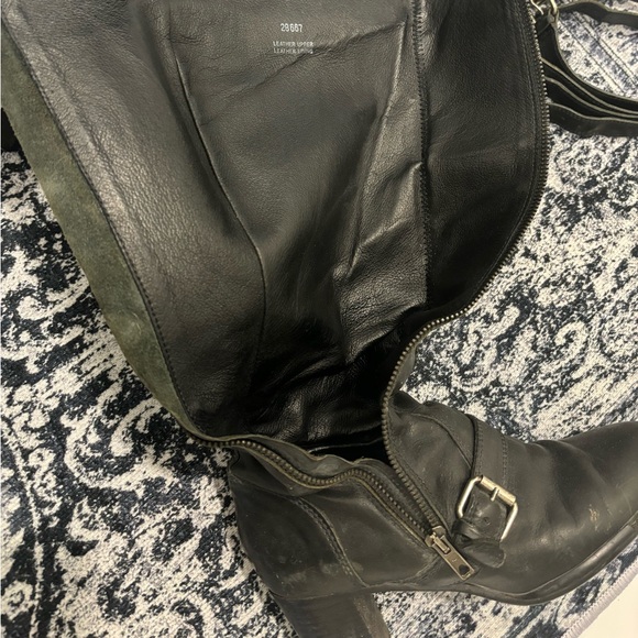 J. Crew Miller tall midheel motorcycle boots 6.5 black - Picture 10 of 11